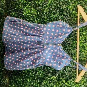 Tommy Girls 5T floral open back blouse